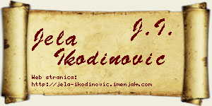 Jela Ikodinović vizit kartica